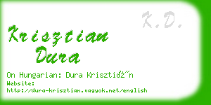 krisztian dura business card